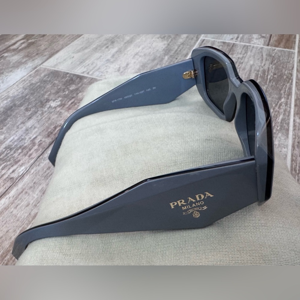 Prada Black and Gray Geometric Sunglasses - Picture 6 of 10